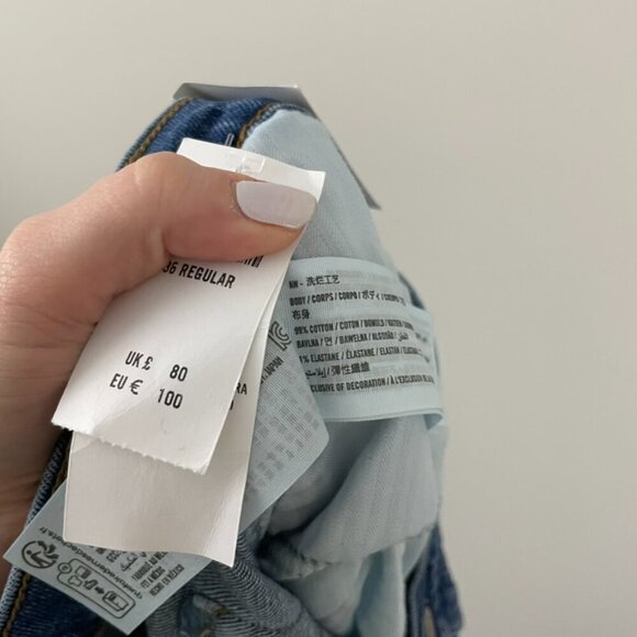 Abercrombie & Fitch Curve Love High Rise The '90s Straight Jeans Size 22 - Picture 4 of 7